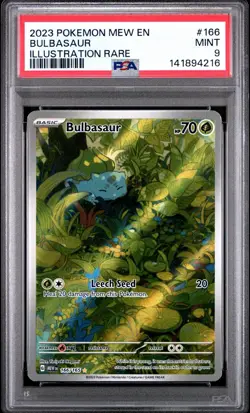 PSA 9 Bulbasaur 166/165 Illustration Rare Pokemon TCG: Scarlet & Violet 151 - Image 1