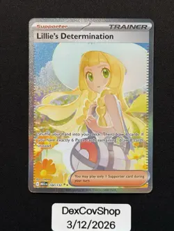 Pokemon TCG Lillie's Determination 184/132 Me01: Mega Evolution Holo - NEAR MINT - Image 1