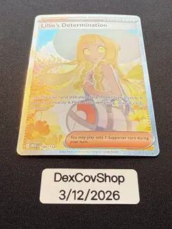 Pokemon TCG Lillie's Determination 184/132 Me01: Mega Evolution Holo - NEAR MINT - Image 2
