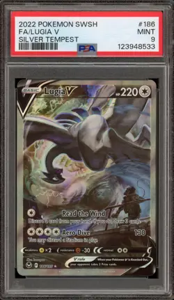 Pokemon Lugia V Silver Tempest Full Alt Art #186 PSA 9 Mint - Image 1