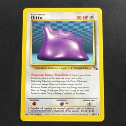 Ditto 18/62 Fossil Rare Pokemon - Image 1