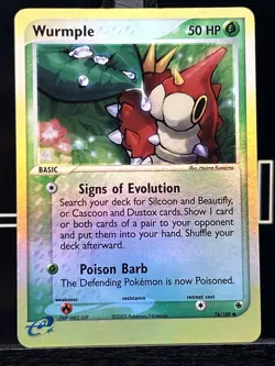 Wurmple 78/109 Common Reverse Holo EX Ruby & Sapphire Pokemon TCG - Image 3
