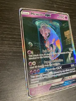 Pokemon Mewtwo GX 78/73 Shining Legends Shiny Holo Rare Full Art GX Card - Image 3