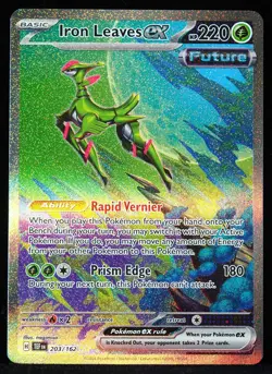 Iron Leaves ex #203/162 Temporal Forces Mint Pokemon Card - Image 1