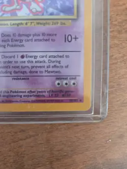 Pokemon Base Set Holo Mewtwo 10/102 Trading Card - Image 2