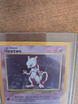 Pokemon Base Set Holo Mewtwo 10/102 Trading Card - Image 3