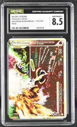 CGC 8.5 Ho-Oh LEGEND HeartGold & SoulSilver Bottom 112/123 Holo Pokemon Card - Image 1