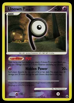 Pokemon Card - Unown [P] Majestic Dawn 33/100 Rare Reverse Holo - Image 1