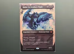 Maha Its Feathers Night Bloomburrow Foil Borderless Card Near Mint Condition - Image 1