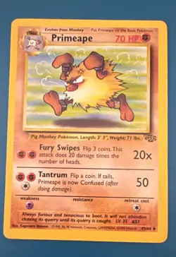 Primeape 43/64 – Jungle Set – 1999 Pokemon Card – Uncommon – WOTC - Image 1