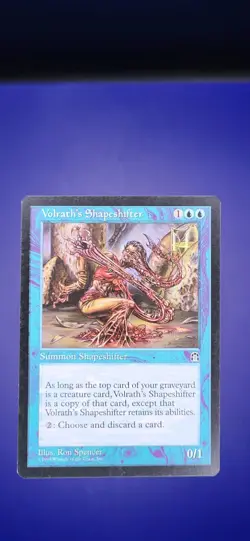Volrath's Shapeshifter card Stronghold #48 Rare Magic the Gathering LP - Image 1