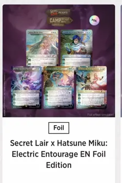 secret lair x hatsune miku Electric Entourage Preorder FOIL MTG - Image 1