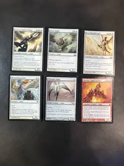 PLAYED MTG Magic the Gathering: Angel Lot of 12 Rare And Mythic Rare - Image 1