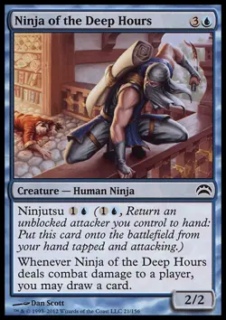 MTG Ninja of the Deep Hours (21/157) Planechase 2012 Edition LP - Image 1