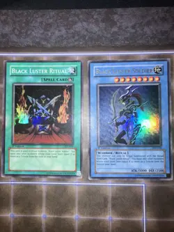 Black Luster Soldier SYE-024 + Black Luster Ritual SYE-025 1st Edition Yu-Gi-Oh! - Image 1