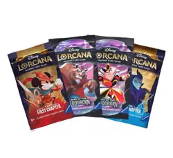 TCG Disney Lorcana Portfolio Bundle 4 Booster Packs & 1 Portfolio First Chapter - Image 2