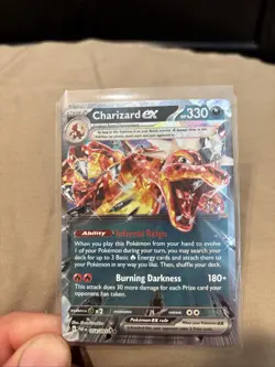 Pokemon TCG Charizard EX Holo Double Rare Card SV Paldean Fates 054/091 - Image 1