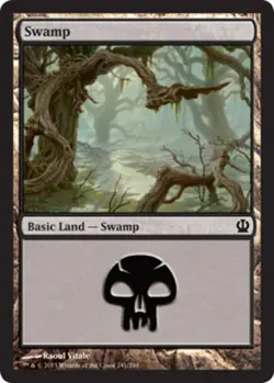 Swamp (241) - Foil ~ Lightly Played Theros MTG Magic UltimateMTG Land Card - Image 1