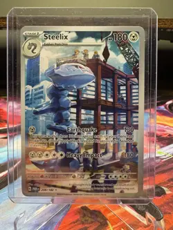 Pokemon TCG Steelix Paradox Rift Holo Card 208/182 Illustration Rare - Image 1