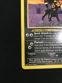 🔥 Umbreon #32/75 | Unlimited Non Holo Rare LP | Neo Discovery 2001 Pokemon Card - Image 5