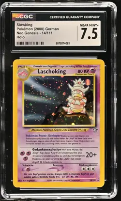CGC 7.5 GERMAN Slowking 2000 Neo Genesis 14/111 Holo Pokemon Card - Image 1