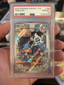 Vanillish PSA 10 Holiday Calendar 190 Pokemon Card - Image 1