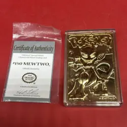 Pokemon Mewtwo 23K Gold-Plated Trading Card 1999 Burger King #z - Image 1
