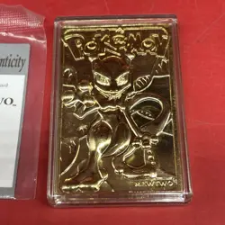 Pokemon Mewtwo 23K Gold-Plated Trading Card 1999 Burger King #z - Image 2