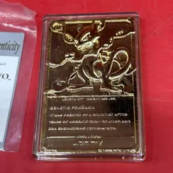 Pokemon Mewtwo 23K Gold-Plated Trading Card 1999 Burger King #z - Image 3