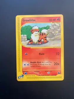 Pokemon Growlithe Skyridge 62/144 Basic 50 HP English TCG Card 2003 - Image 1