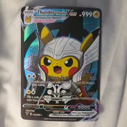 Pokemon Thunder Pikachu VCOS 041/055 Full Art Holo Card 999HP Nintendo - Image 1