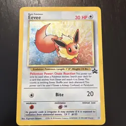 EEvee #11 Promo Black Star Vintage Pokemon Card WOTC D59 - Image 1