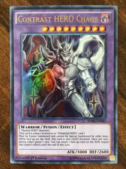 Yu-Gi-Oh! Contrast HERO Chaos SDHS-EN041 - 1st Edition - Ultra Rare - Near Mint! - Image 1