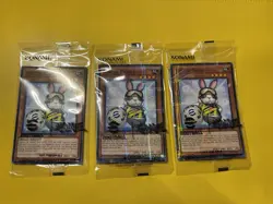 3x Yugioh Rescue Rabbit Neymar Jr Sealed Promo EFC1-EN001 E Football - Image 1