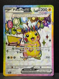 Pikachu ex 219/191 SV Surging Sparks Ultra Rare Holo Pokemon Card NM - Image 1