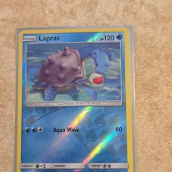 Pokemon Lapras Basic Holo HP 120 Aqua Wave Attack 80 Water Card English - Image 1