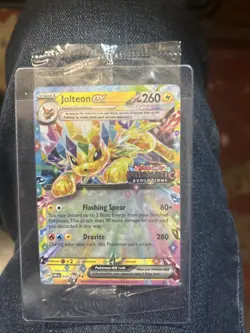 Pokemon Prismatic Evolutions Jolteon ex 030/131 Stamped Promo Card Sealed - Image 2