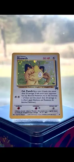 Pokemon TCG Meowth 10/53 Black Star Promo Holo Card WOTC NM Great Condition! - Image 1