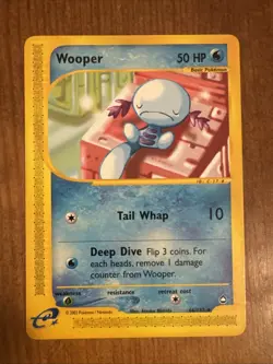 Wooper 66/147 Aquapolis Non Holo Pokemon Card Vintage WoTC 2002 LP - Image 1
