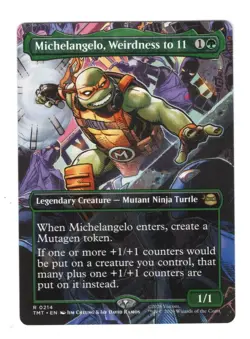 Michelangelo, Weirdness to 11 214 - NM Borderless - Teenage Mutant Ninja Turtles - Image 1