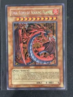 Yu-Gi-Oh! Uria, Lord of Searing Flames CT03-EN005 Secret Rare Holo LE - Image 1
