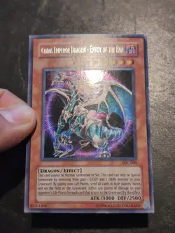 Yu-Gi-Oh! SECRET CHAOS EMPEROR DRAGON ENVOY OF THE END IOC-000 1996 COPYRIGHT LP - Image 2