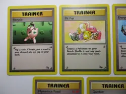 5 Pokemon Fossil Trainer Card Mr Fuji Energy Search Gambler Recycle Mysterious - Image 2