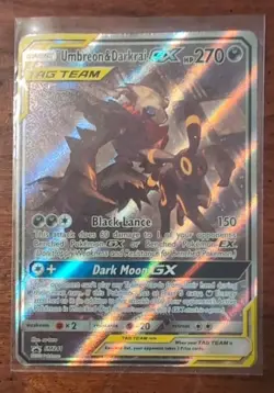 Espeon & Deoxys GX SM240 Sm Holo Umbreon & Darkrai GX SM241 Sm Holo Pokemon Card - Image 3