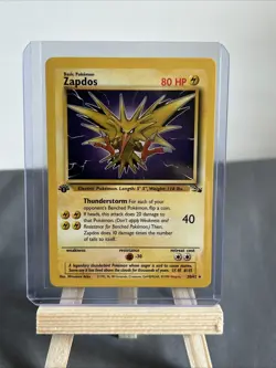 Zapdos 30/62 Fossil First Edition Non-Holo Rare NM 8 Or 9 Pokemon Card WOTC - Image 1