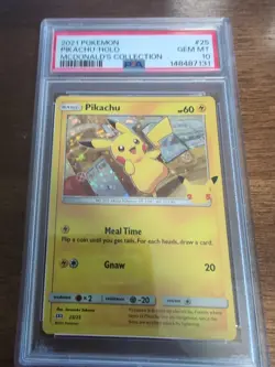 2021 Pokemon TCG Pikachu 25th Anniversary McDonald's Promo Card Holo 25/25 - Image 1