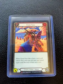 Flesh and Blood Erase Face Trading Card TCG UPR187 NM Uprising - Image 1