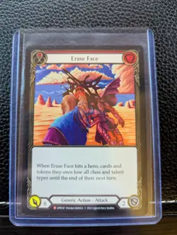 Flesh and Blood Erase Face NM Uprising Trading Card TCG UPR187 - Image 1