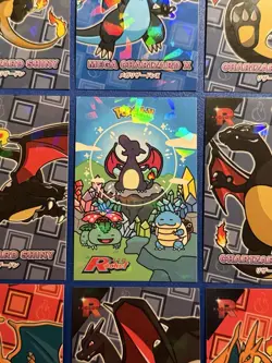 Shiny Charizard FULL SET - Cracked Ice Holo - Team Rocket Database 9 Cards - Image 3