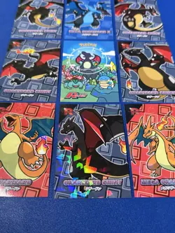 Shiny Charizard FULL SET - Cracked Ice Holo - Team Rocket Database 9 Cards - Image 4